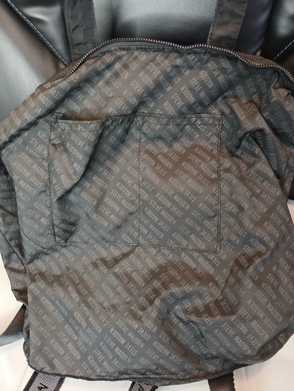 Steve Madden Black Quilted Backpack